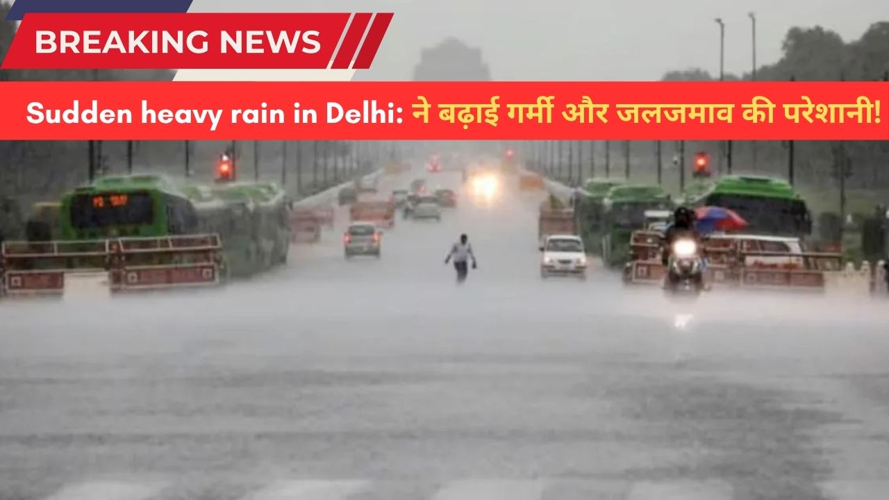 Sudden heavy rain in Delhi
